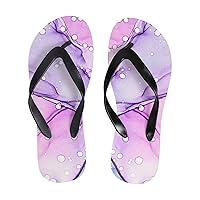 Vantaso Slim Flip Flops for Women Luxury Abstract Fluid Marble Yoga Mat Thong Sandals Casual Slippers