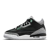 Jordan Big Kid's 3 Retro Black/Green Glow-Wolf Grey (DM0967 031)