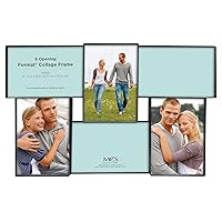 Front-Loading Collage Picture Frame With 6 Openings, 4 x 6, Black (Rectangular)