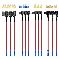 12 Pack 12V Car Add-a-Circuit Fuse Tap Standard Mini Micro2 and Low Profile Fuse Taps 4 Types ATO ATC ATM APM Fuse Holder for Cars Trucks Boats