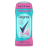 Degree Deodorant 2.6 Ounce Womens Sheer Powder Twin Pack (76ml) (3 Pack)