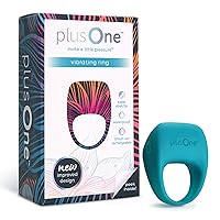 plusOne Vibrating Ring for Couples or Individuals, Body Safe Silicone Ultra Hygienic Quick Charging Magnetic USB Cable, Tantalizing Teal, 3.85 x 1.65 x 1.02