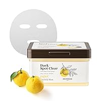 SKINFOOD Yuja C Vita Daily Mask 9.52 oz (30EA) - Quick Blemish care, Even the skin tone, Daily Sheet Mask, Dark-Spot Clear