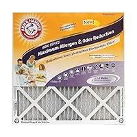 Arm & Hammer Max Allergen & Odor Reduction 20x20x1 Air and Furnace Filter, MERV 11, 4-Pack