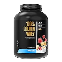 Maxler 100% Golden Whey Protein - 24g of Protein per Serving - Premium Whey Protein Powder for Pre Post Workout - Fast-Absorbing Whey Concentrate, Isolate & Hydrolysate Blend - Strawberry Banana 5 lbs