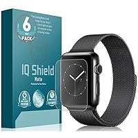 IQShield Matte Screen Protector Compatible with Apple Watch Series 2 (42mm)(6-Pack) Anti-Glare Anti-Bubble TPU Film