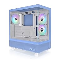 View 270 Plus TG ARGB Hydrangea Blue Mid Tower E-ATX Case; 3x120mm ARGB Fans Included; Support Up to 360mm Radiator; Front & Side Dual Tempered Glass Panel; CA-1Y7-00MFWN-01; 3 Year Warranty