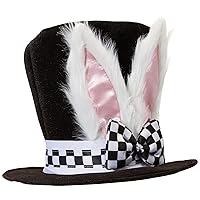 Men's Adult Black Velvet Bunny Ear Top Hat