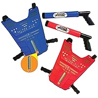 Stream Machine Water Tag Set, Water Launcher for Outdoor Games and Swimming Pool Toy for Kids and Adults, with Two Stream Machine Water Guns & Two Vests, Multicolor (80020)