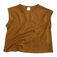Top Pack Kids Girls Boys Short Classic Loose Soft Sleeveless Solid T Shirt Tee Tops Clothes Basketball T Shirt