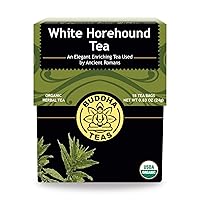 Organic White Horehound Tea - OU Kosher, USDA Organic, CCOF Organic, 18 Bleach-Free Tea Bags