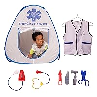 New Doctor Kit for Kids 3-5 - Pretend Play Medical Kit with Emergency Tent, Doctor Coat, Stethoscope, Thermometer, BP Monitor & Other Medical Equipment | Kids Doctors Play Set