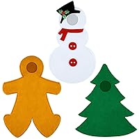 Christmas Elf Accessories Clothes, 3 Pieces Elf Doll Costume Lovely Snowman Gingerbread Man Christmas Tree Hamburger Pizza Elf Doll Outfits for Boy or Girl Elf Doll (Snowman)