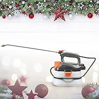 Ukoke UGS02 Cordless Electric Power Garden Sprayer, 1 Gallon Tank Portable Handhel, 45 psi & 0.132 GPM (500ml per min) Grey & White 20V 2A Battery & Charger Included