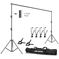 SLOW DOLPHIN Photo Video Studio 12ft (W) x 10ft (H) Heavy Duty Adjustable Photography Backdrop Stand Background Support System Kit with Carry Bag