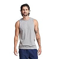 Russell Athletic Men's Dri-Power Cotton Blend Sleeveless Muscle Shirts, Moisture Wicking Odor Protection UPF 30+, Sizes S-4X