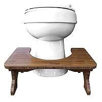 Step and Go Bamboo Squatting Toilet Stool for Potty Aid (7