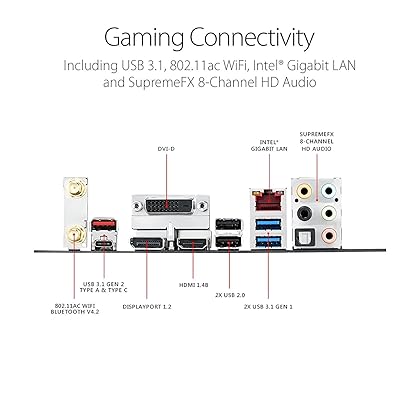 ASUS ROG Strix Z370-E Gaming LGA1151 (Intel 8th Gen) DDR4 DP HDMI DVI M.2 Z370 ATX Motherboard with onboard 802.11ac WiFi and USB 3.1