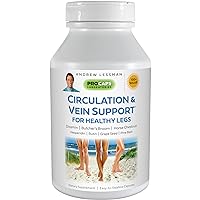 ANDREW LESSMAN Circulation & Vein Support for Healthy Legs 60 Capsules - High Bioactivity Diosmin, Butcher's Broom, Visibly Reduces Swelling & Discomfort in Feet, Ankles, Calves, Legs