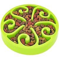 Slow Feeder Dog Bowl Anti-Choking Help Prevent Bloat Non Toxic BPA Free Feeding Dish, Green