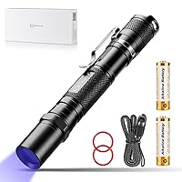 Black Light 365nm UV Flashlight UV301D-Plus-1, high-Power UV LED, Maximum. 3000mW Power Output, or UV Glue Curing, Rock and Mineral Detector... (UV301Dplus-1gear)