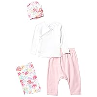 HonestBaby 4-Piece Take Me Home Newborn Layette Gift Set for Infant Boys, Girls, Unisex Baby 100% Organic Cotton