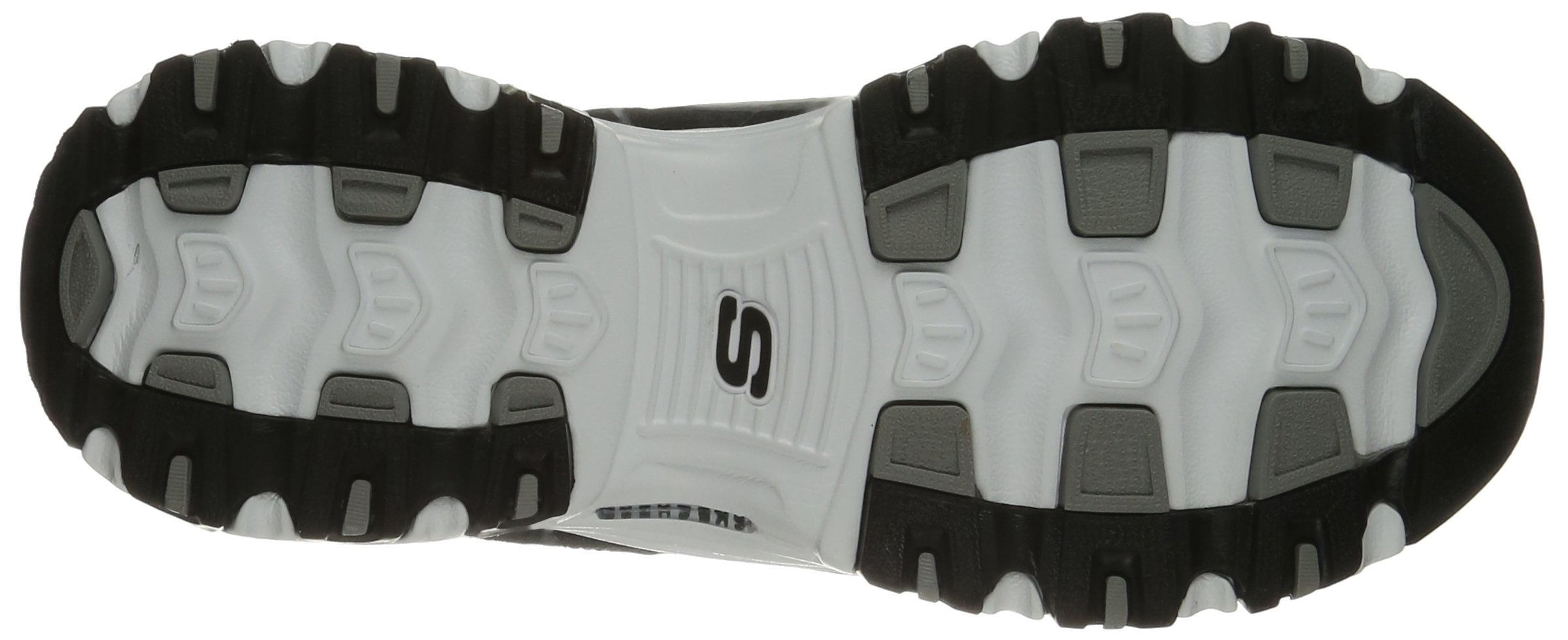 Skechers Sport Women's D'Lites Memory Foam Lace-up Sneaker,Me Time Black/White,7 W US