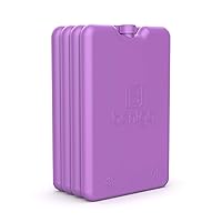 Bentgo Ice Lunch Chillers - Ultra-Thin Ice Packs Perfect for Everyday Use in Lunch Bags, Lunch Boxes and Coolers - 4 Pack (Purple)