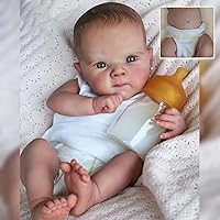 TERABITHIA Realistic Reborn Preemie Baby Dolls - 18Inches Vinyl Full Body Anatomically Correct Lifelike Newborn Baby Dolls Green Eyes Collectible Art Doll for Girls Safe for Kids Age 3+
