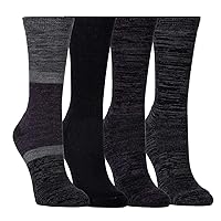 Kirkland Signature Women Extra-Fine Merino Wool Blend Crew Sock, 4-pair