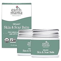 Earth Mama Organic Skin & Scar Balm | Surgical Wound & C-Section Recovery Skin Care, Pregnancy Stretch Mark Scar Treatment with Tamanu Oil & Gotu Kola (2-Pack)