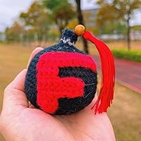 Handcrafted Crochet F-Bomb Plushie - Funny Gag for Coworker Stress Relief Birthday Father's Day Fidget Toy Gift (Bomb Plushie)