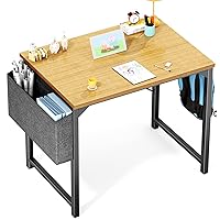 OLIXIS 32 Inch Small Computer Desk Home Office Work Study Writing Student Kids Bedroom Wood Modern Simple Table, Nature