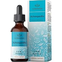 HERBAMAMA Ashwagandha Liquid Drops - Organic Ashwagandha Root Tincture - Ashwagandha Extract Supplements for Men & Women - Vegan Liquid Complex 2 fl oz…