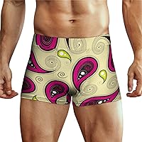 Traditional Ethnic And Oriental Paisley Soft Men's Boxer Briefs Breathable Underwear Trunks Pant Shorts Funny Underpants