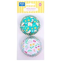 PME Easter Foil-Lined Cupcake Cases - Spring Meadow, Set of 60