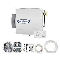 AprilAire 500M 12-gal. Whole-House Small Bypass Evaporative Humidifier with Manual Control for up to 3,600 sq. ft. + AprilAire Model 5843 Humidifier Installation Kit