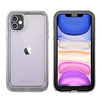Pelican iPhone 11 Case, Marine Case - Military Grade Drop Tested – TPU, Polycarbonate, Liquid Silicon Protective Case for Apple iPhone 11 (Clear), C56040-001A-CLBC