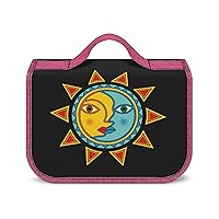Sun Moon Hanging Toiletry Bag for Women Travel Makeup Bag Organizer Waterproof Cosmetic Bag