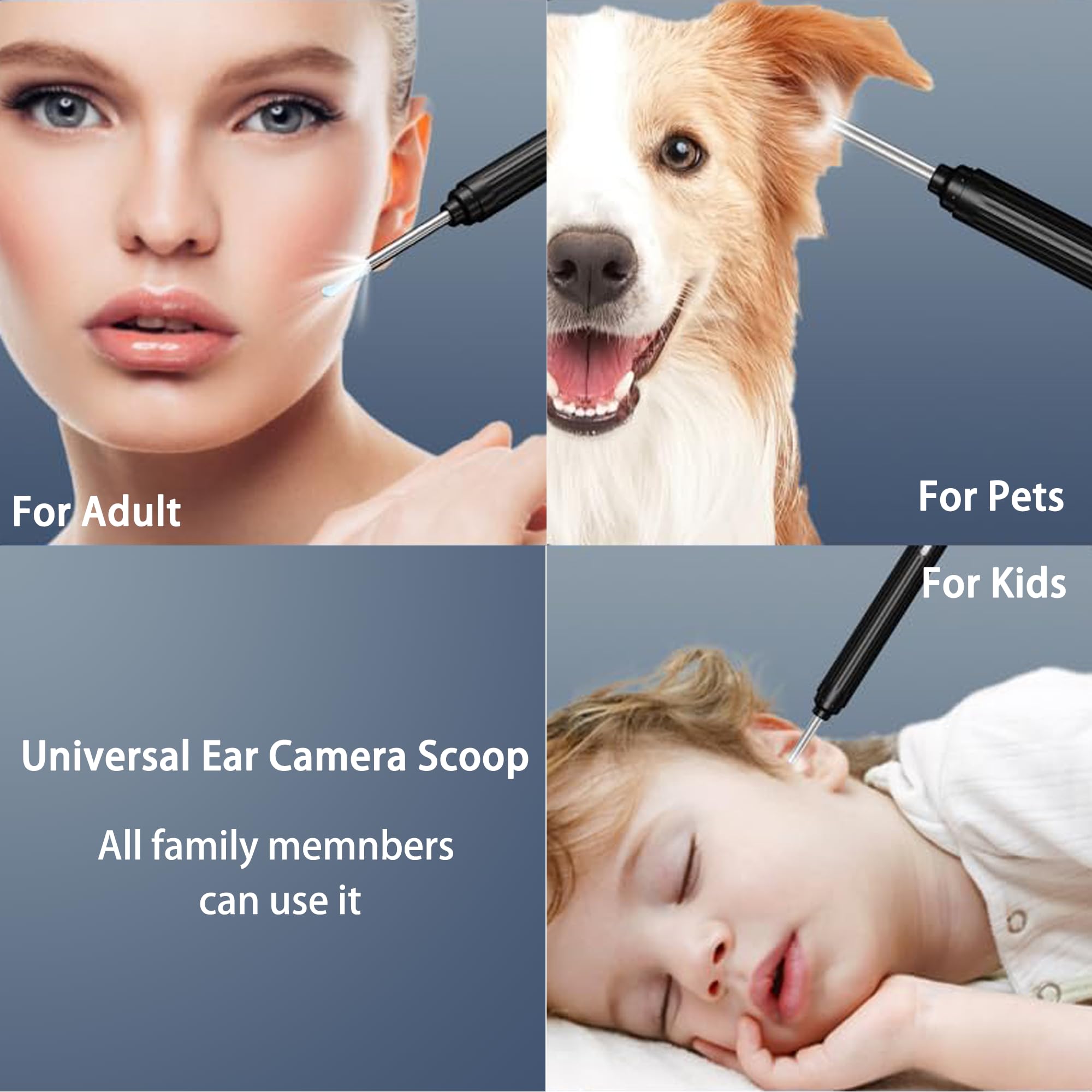 Ear Wax Removal with Camera - Ear Cleaner with Light, Comprehensive Kit for iPhone, iPad & Android