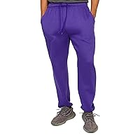 Men's Lightweight Fleece Drawstring Elastic Cuff Sweatpants