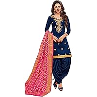 Women's Wear Heavy Silk Punjabi Shalwar Kameez Patiyala Suits Indian Pakistani Fancy Dress