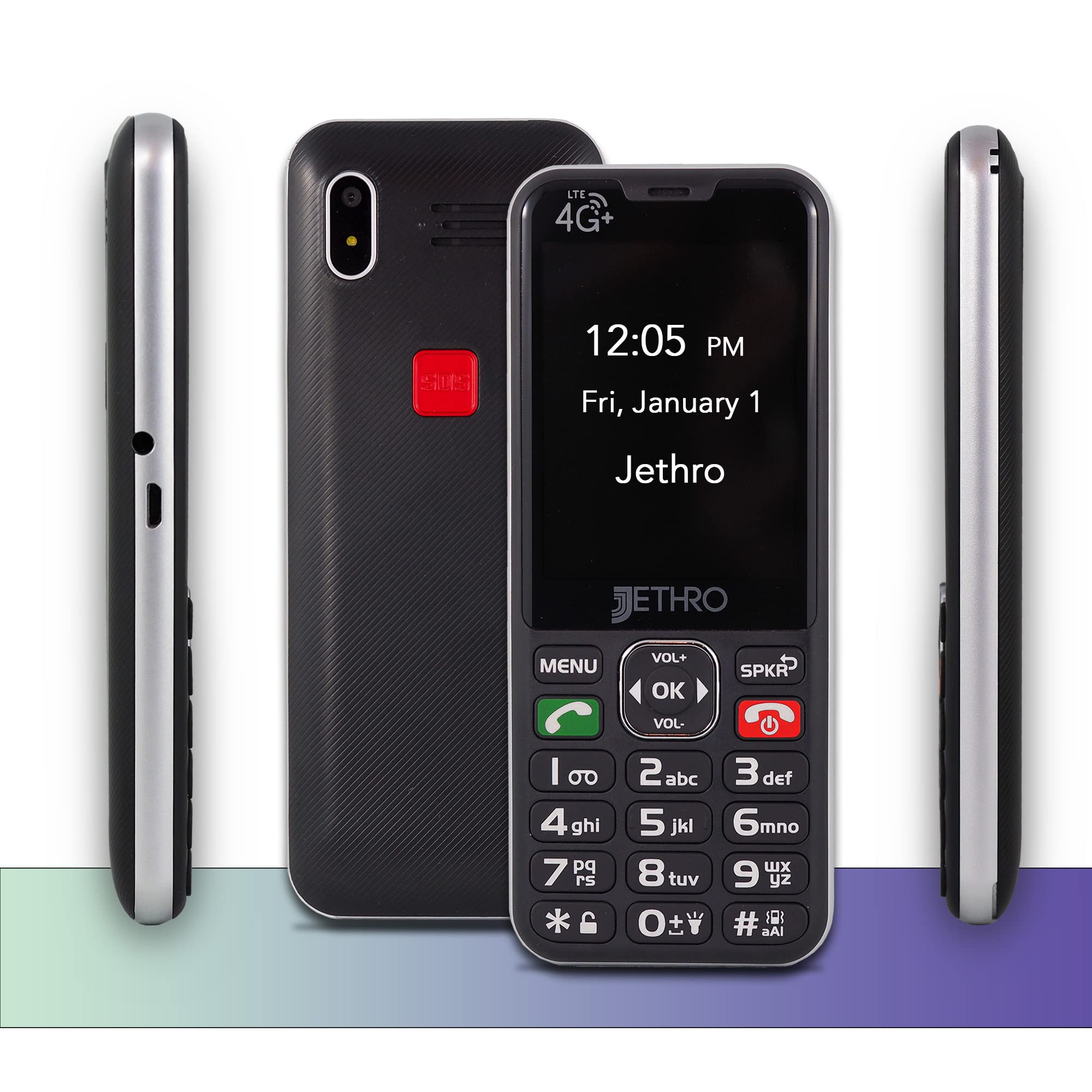 Mua Jethro SC490 4G Unlocked Senior Cell Phone & Jethro Mobile Plan (90  Days), Unlimited Talk & Text, Big Button, Charging Dock, Easy to Use for  Elderly & Kids trên Amazon Mỹ