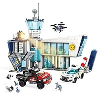 City Police Station STEM Building Sets, Compatible with Military, Building Kit for Kids, 887 PCS Best Gift for 6-10 Boys