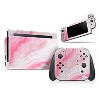 Design Skinz Marbleized Pink Paradise V6 - Skin Decal Protective Scratch-Resistant Removable Vinyl Wrap Kit Compatible with The Nintendo Switch Joy-Cons