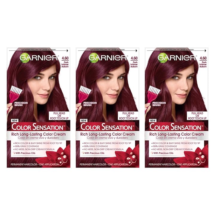 Mua Garnier Color Sensation Hair Color Cream,  Cherry on Top (Dark  Intense Auburn), (Pack of 3) (Packaging May Vary) trên Amazon Mỹ chính hãng  2023 | Fado