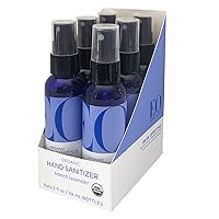 Organic Hand Sanitizer Spray: French Lavender, 2 Ounce, 6 Count