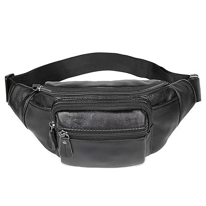 Polare Genuine Leather Fanny Pack/Waist Bag/Organizer (Classic Style)