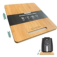 Lumidra Bamboo Appliance Slider, Sliding Tray for Coffee Maker, Kitchen Countertop Appliance Rolling Tray, Coffee Pot Slider Tray with Rubber Wheels (Long(11.8
