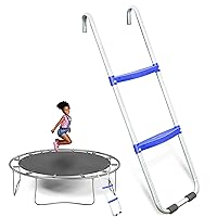 Get Out! Trampoline Ladder, 43in, Accommodates More Sizes of Trampolin – 2 Flat Step Ladder for Kids